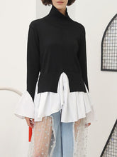 New Split-joint Cropped Knitting Tops